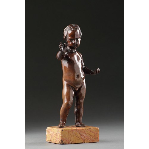 Flemish Baroque Bronze of the Infant Christ